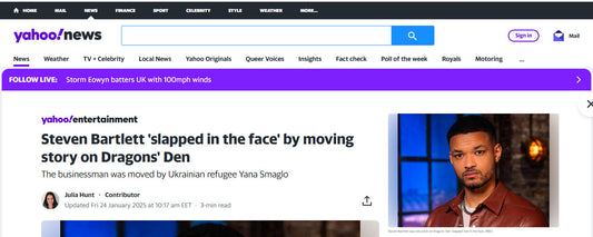 Yahoo!news: The businessman was moved by Ukrainian refugee Yana Smaglo