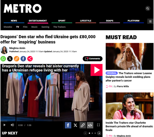 METRO about Dragons’ Den with NENYA