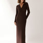 Ribbed Polo Maxi Dress with Slit Nova