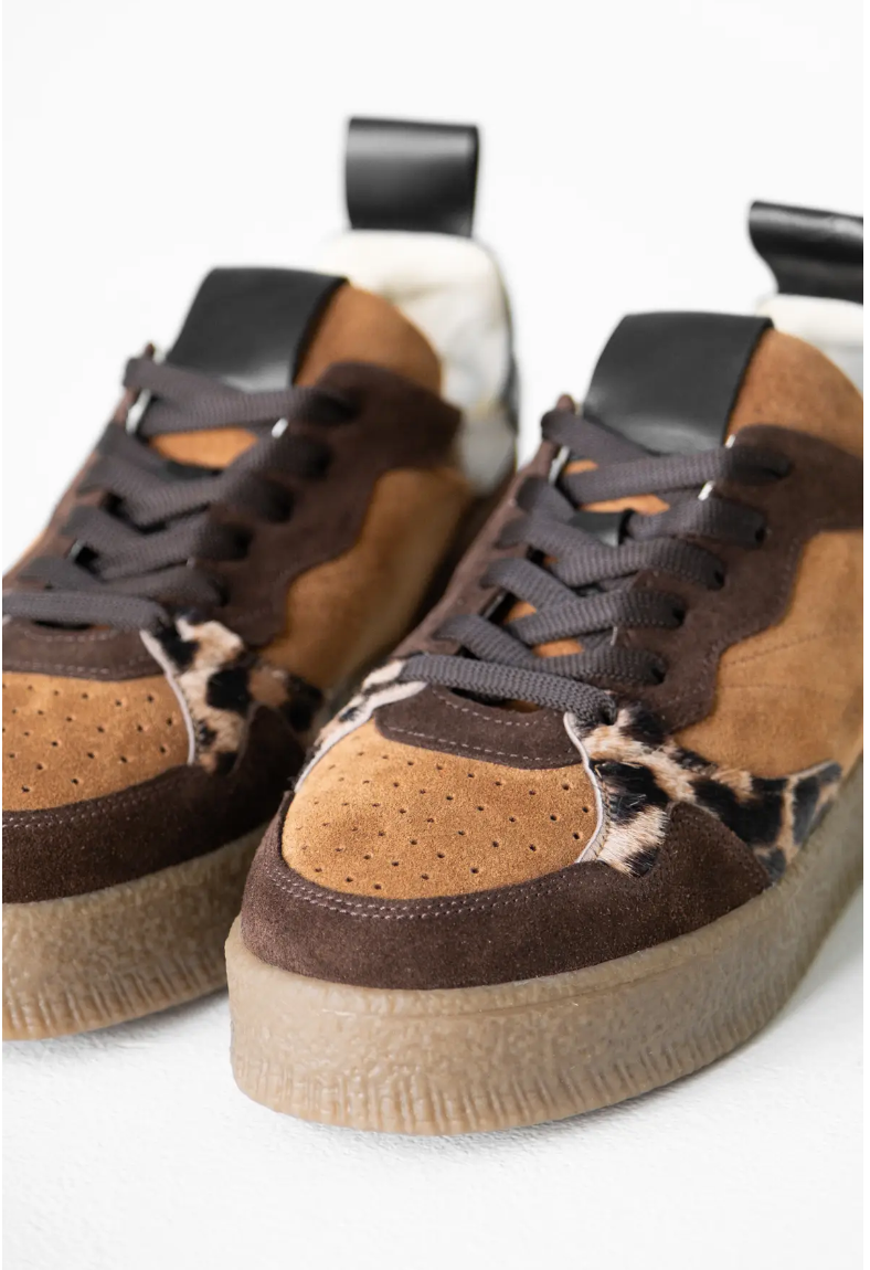 Leopard Print Low-Top Sneakers Grow