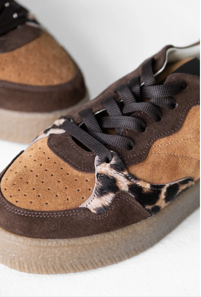 Leopard Print Low-Top Sneakers Grow