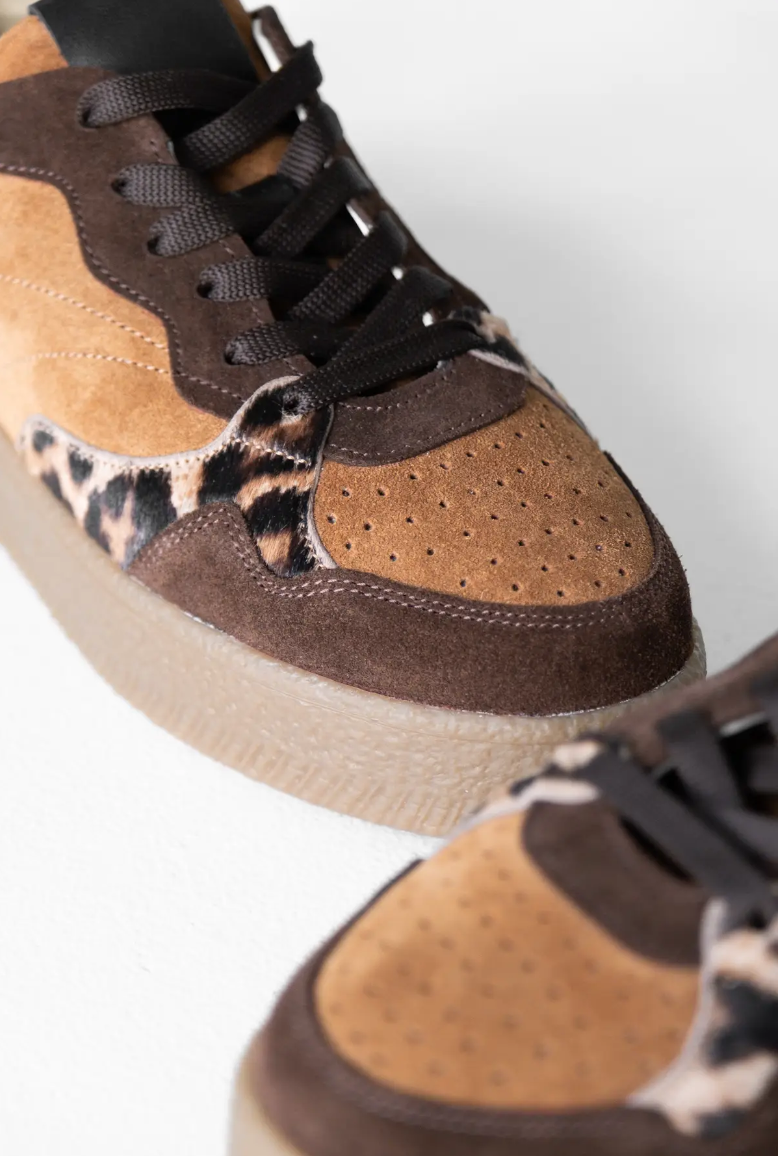 Leopard Print Low-Top Sneakers Grow